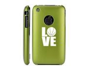 Apple iPhone 3G 3GS Green E1245 Aluminum Metal Back Case Love Basketball