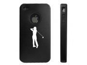 Apple iPhone 4 4S Black D4714 Aluminum Silicone Case Cover Female Golfer