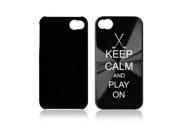 Apple iPhone 4 4S 4G Black A1278 Aluminum Hard Back Case Cover Keep Calm and Play On Golf