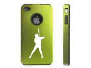 Apple iPhone 4 4S 4G Green D2114 Aluminum & Silicone Case Cover Baseball Player Apple iPhone 4 4S 4G Green D2114 Aluminum & Silicone Case Cover Baseball Player