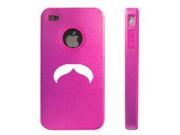 Apple iPhone 4 4S 4 Hot Pink D3507 Aluminum & Silicone Case Cover Horseshoe Mustache Apple iPhone 4 4S 4 Hot Pink D3507 Aluminum & Silicone Case Cover Horseshoe Mustache