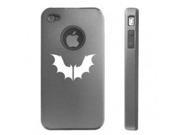 Apple iPhone 4 4S 4G Silver D396 Aluminum Silicone Case Bat Wings