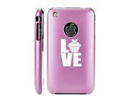 Apple iPhone 3G 3GS Light Pink E1258 Aluminum Metal Back Case Love Cupcake