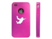 Apple iPhone 4 4S Hot Pink D6577 Aluminum Silicone Case Cover Sky Diver