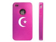 Apple iPhone 4 4S Hot Pink D6082 Aluminum Silicone Case Cover Islamic Symbol