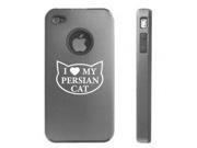 Apple iPhone 4 4S 4G Silver Gray D8943 Aluminum & Silicone Case I Love My Persian Cat Apple iPhone 4 4S 4G Silver Gray D8943 Aluminum & Silicone Case I Love My Persian Cat