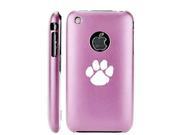 Apple iPhone 3G 3GS Light Pink E83 Aluminum Metal Back Case Paw Print