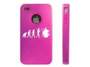 Apple iPhone 4 4S Hot Pink D7321 Aluminum Silicone Case Cover Evolution Drummer