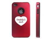 Apple iPhone 4 4S 4G Red D1146 Aluminum Silicone Case Cover Heart Daddy s Girl