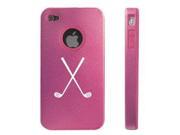 Apple iPhone 4 4S 4G Light Pink D300 Aluminum Silicone Case Crossed Golf Clubs