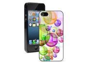 Apple iPhone 5 Black 5B667 Hard Back Case Cover Colorful Transparent Bubbles