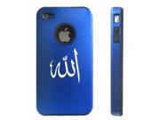 Apple iPhone 4 4S Blue D6888 Aluminum Silicone Case Cover Allah Islam Muslim