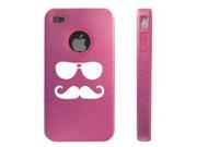 Apple iPhone 4 4S 4G Pink D2086 Aluminum Silicone Case Cover Sunglasses Mustache