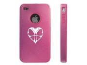 Apple iPhone 4 4S 4G Pink D786 Aluminum Silicone Case Cover Butterfly Heart