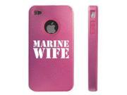Apple iPhone 4 4S 4G Pink D9459 Aluminum Silicone Case Marine Wife