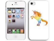 Apple iPhone 5 White 5W25 Hard Back Case Cover Cute Rainbow Unicorn