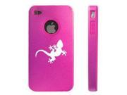 Apple iPhone 4 4S 4G Hot Pink D549 Aluminum Silicone Case Gecko Lizard