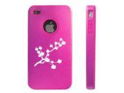 Apple iPhone 4 4S 4G Hot Pink D636 Aluminum Silicone Case Cover Cherry Blossom Flowers