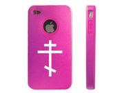 Apple iphone 4 4s 4g Hot Pink D8846 Aluminum Silicone Case Cover Orthodox Cross
