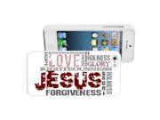 Apple iPhone 4 4S 4G White 4W420 Hard Back Case Cover Color Jesus Religious Words Design