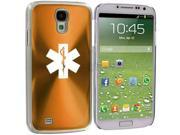 Gold Samsung Galaxy S4 S IV i9500 Aluminum Plated Hard Back Case Cover KK724 Star of Life EMT