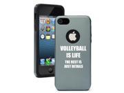 Apple iPhone 5 Silver Gray 5D2105 Aluminum Silicone Case Cover Volleyball Is Life