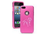 Apple iPhone 5 Hot Pink 5D4729 Aluminum Silicone Case Cover Pitbull