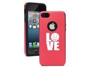 Apple iPhone 5 Red 5D293 Aluminum & Silicone Case Cover Love Basketball Apple iPhone 5 Red 5D293 Aluminum & Silicone Case Cover Love Basketball