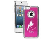 Apple iPhone 5 Hot Pink 5S165 Rhinestone Crystal Bling Aluminum Plated Hard Case Cover Fairy Faith