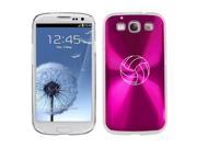 Hot Pink Samsung Galaxy S III S3 Aluminum Plated Hard Back Case Cover K617 Volleyball