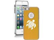 Apple iPhone 5 Yellow Gold 5E1919 Aluminum Plated Chrome Hard Back Case Cover Sea Turtle