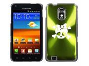 Green Samsung Galaxy S II Epic 4g Touch Aluminum Plated Hard Back Case Cover H22 Heart Skull Bow