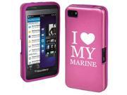 Pink Blackberry Z10 Aluminum Silicone Hard Case Cover R45 I Love Heart My Marine