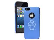 Apple iPhone 5 Blue 5D2090 Aluminum Silicone Case Cover Valentine Heart Cupcake