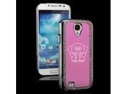 Pink Samsung Galaxy S4 S IV i9500 Rhinestone Crystal Bling Hard Back Case Cover KS24 Cute Elephant
