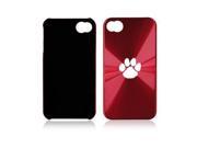 Rose Red Apple iPhone 4 4S 4G A78 Aluminum Hard Back Case Paw Print