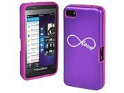 Purple Blackberry Z10 Aluminum Silicone Hard Case Cover R62 Infinity Infinite Love