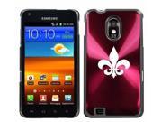Rose Red Samsung Galaxy S II Epic 4g Touch Aluminum Plated Hard Back Case Cover H10 Fleur de lis
