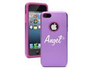 Apple iPhone 5 Purple 5D3804 Aluminum Silicone Case Cover Angel with Halo