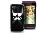 Black HTC Rhyme Bliss Aluminum Plated Hard Back Case Cover Q83 Sunglasses Mustache