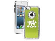 Apple iPhone 5 Green 5S246 Rhinestone Crystal Bling Aluminum Plated Hard Case Cover Heart Skull Bow Apple iPhone 5 Green 5S246 Rhinestone Crystal Bling Aluminum Plated Hard Case Cover Heart Skull Bow