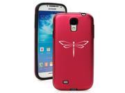 Rose Red Samsung Galaxy S4 S IV i9500 Aluminum Silicone Hard Back Case Cover KA179 Dragonfly