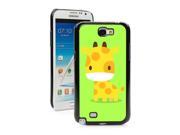 Samsung Galaxy Note 2 II Black Hard Case Cover FB183 Color Baby Giraffe Cartoon on Yellow Green Samsung Galaxy Note 2 II Black Hard Case Cover FB183 Color Baby Giraffe Cartoon on Yellow Green