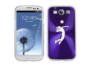 Purple Samsung Galaxy S III S3 Aluminum Plated Hard Back Case Cover K1016 Female Volleyball Player