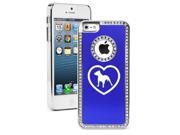 Apple iPhone 5 Blue 5S2746 Rhinestone Crystal Bling Aluminum Plated Hard Case Cover Pitbull Heart Apple iPhone 5 Blue 5S2746 Rhinestone Crystal Bling Aluminum Plated Hard Case Cover Pitbull Heart