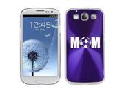 Purple Samsung Galaxy S III S3 Aluminum Plated Hard Back Case Cover K2136 Mom Soccer