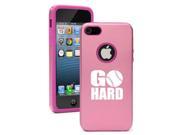 Apple iPhone 5 Pink 5D4028 Aluminum Silicone Case Cover Go Hard Baseball Softball