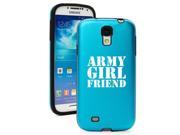 Light Blue Samsung Galaxy S4 S IV i9500 Aluminum Silicone Hard Back Case Cover KA32 Army Girlfriend