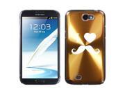 Samsung Galaxy Note 2 II N7100 Gold 2F1042 Aluminum Plated Hard Case I Love Mustache Samsung Galaxy Note 2 II N7100 Gold 2F1042 Aluminum Plated Hard Case I Love Mustache