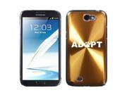 Samsung Galaxy Note 2 II N7100 Gold 2F672 Aluminum Plated Hard Case Adopt Paw Print